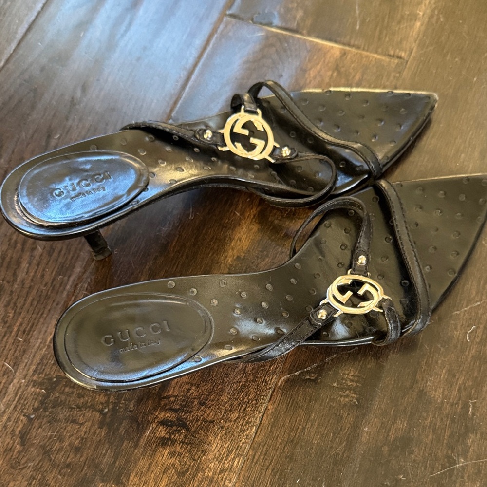 Gucci Women's Black Heeled Sandals - Picture 5 of 5